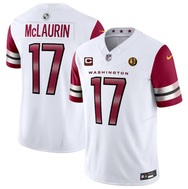 Men's Washington Commanders #17 Terry McLaurin 2023 F.U.S.E. With John Madden Patch Vapor Limited Football Stitched Jersey